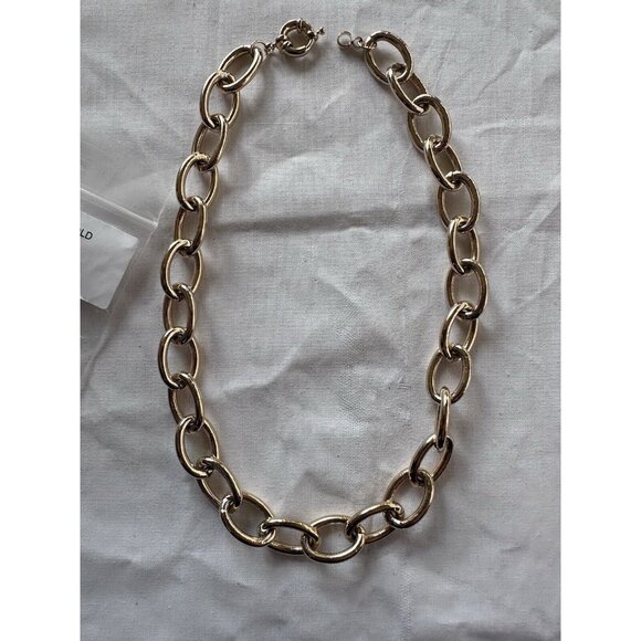 Jordan Road Xl Oval Necklace in 18k Gold Plated Brass - Picture 1 of 7